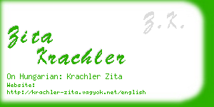 zita krachler business card